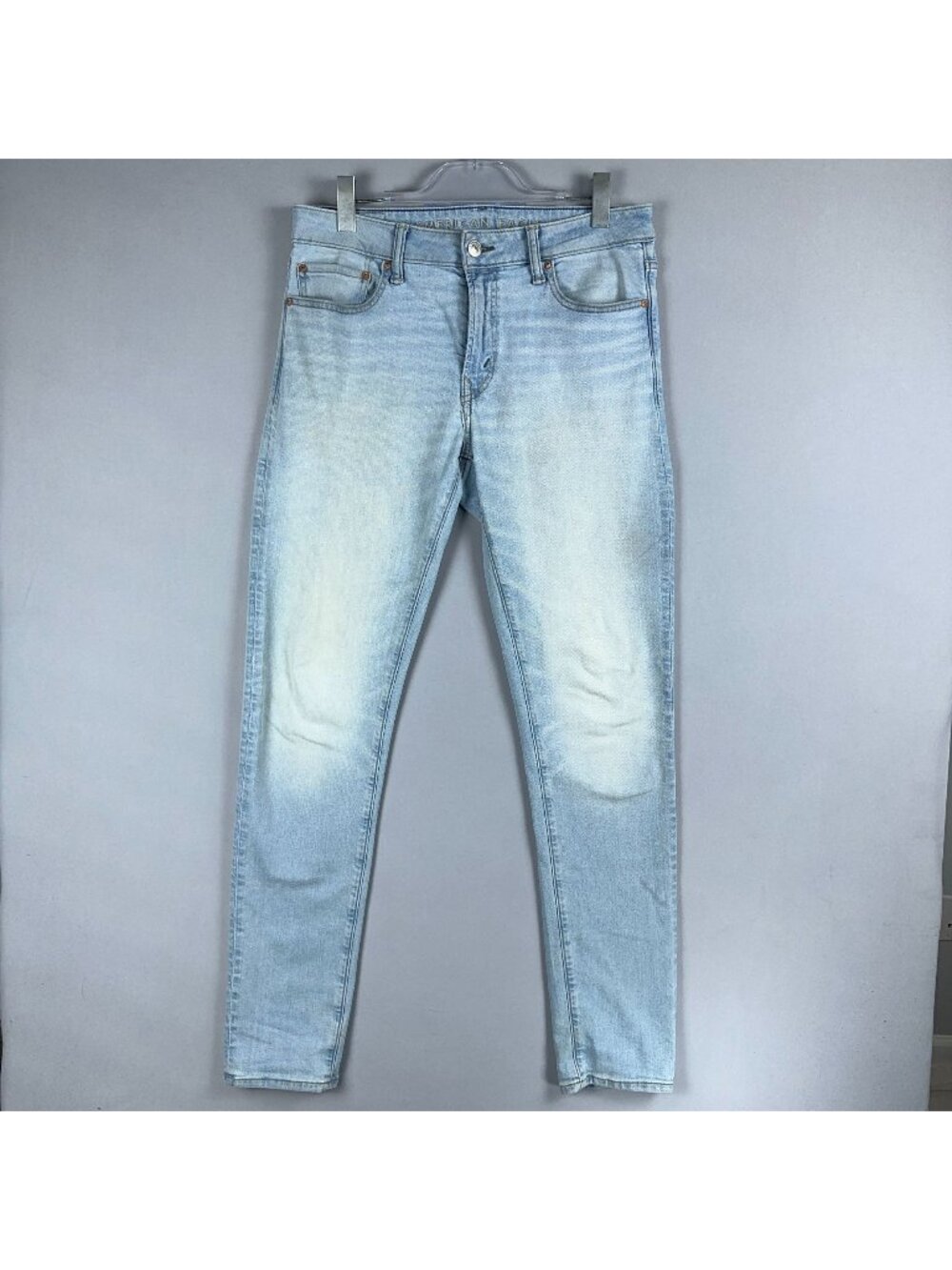 American Eagle Jeans Airflex+ Men Size 32x34 Athletic Skinny Blue Light Wash